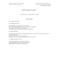 Realist Conceptions of Legislation Volume 1, Number 1, June 2013 Eds
