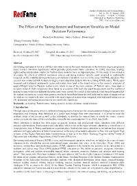 The Effect of the Tuning System and Instrument Variables on Modal Dictation Performance