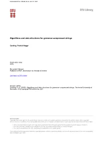 Algorithms and Data Structures for Grammar-Compressed Strings