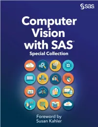 Computer Vision with SAS®: Special Collection