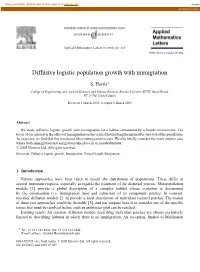 Diffusive Logistic Population Growth with Immigration