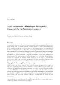 Mapping an Arctic Policy Framework for the Scottish Government