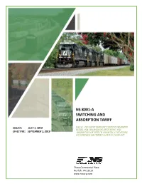 Ns 8001-A Switching and Absorption Tariff