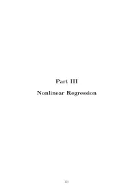 Part III Nonlinear Regression