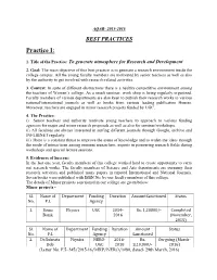 Best Practices 2015-16