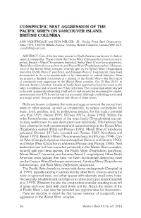Conspecific Nest Aggression of The