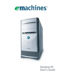Emachines Desktop PC User Guide