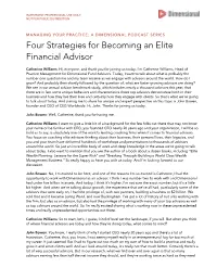 Four Strategies for Becoming an Elite Financial Advisor