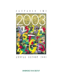 S a N P a O L O I M I Annual Report 2003