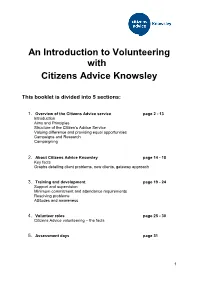An Introduction to Volunteering with Citizens Advice Knowsley