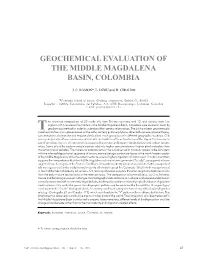 Geochemical Evaluation of the Middle Magdalena Basin