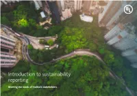 Introduction to Sustainability Reporting