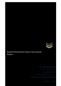 Rapid Environment Impact Assessment Report