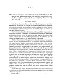 Tants and Other Reflecting Instruments ; and on Methods of Directly Determining the Errors in Mirrors and Sun-Shades Used in Reflecting Instruments