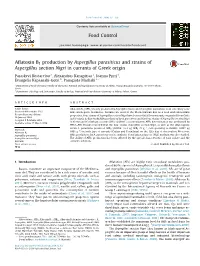 Aflatoxin B1 Production by Aspergillus Parasiticus and Strains Of