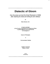 Dialectic of Gloom