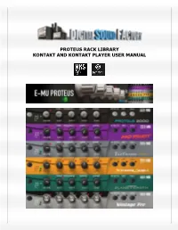 E-MU Proteus Rack Library User Manual