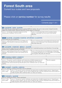 Forest South Area Current Bus Routes and New Proposals