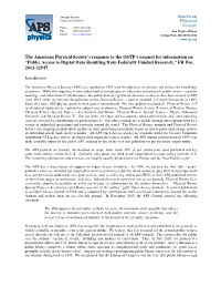 Public Access to Digital Data Resulting from Federally Funded Research,” FR Doc