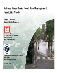 Rahway River Basin Flood Risk Management Feasibility Study - Next Steps