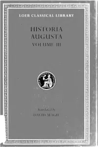 The Scriptores Historiae Augustae with an English Translation