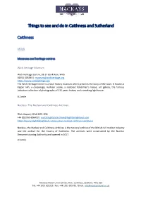 Things to See and Do in Caithness and Sutherland