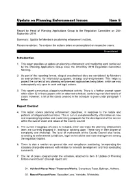 Update on Planning Enforcement Issues PDF 239 KB
