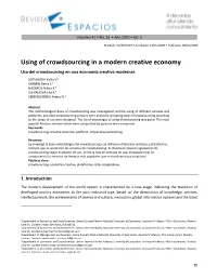 Using of Crowdsourcing in a Modern Creative Economy
