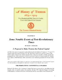 Chapter 4: Some Notable Events of Post-Revolutionary Times