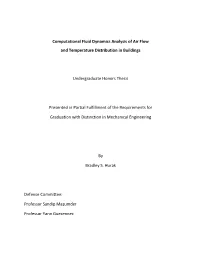 Computational Fluid Dynamics Analysis of Air Flow and Temperature Distribution in Buildings
