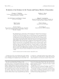 Evaluation of the Evidence for the Trauma and Fantasy Models of Dissociation