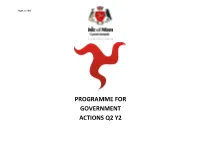Programme for Government Actions Q2 Y2