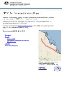 Protected Matters Search Tool Report
