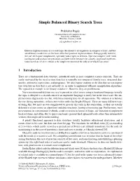Simple Balanced Binary Search Trees