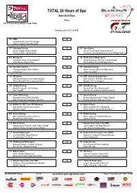 Startgrid 24 Hours of Spa 2017 (Pdf)