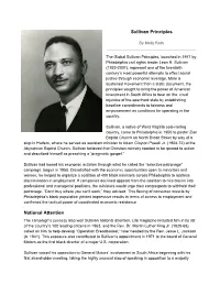 Sullivan Principles National Attention