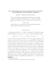 The Completely Bounded Approximation Property for Extended Cuntz–Pimsner Algebras