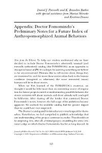 Doctor Fomomindo's Preliminary Notes for a Future Index Of