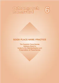 Good Place-Name Practice