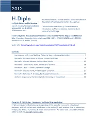 H-Diplo Roundtables, Vol. XIV, No. 8
