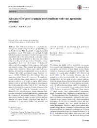 Sebacina Vermifera: a Unique Root Symbiont with Vast Agronomic Potential