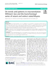 Williston's Law and the Branchiostegal Series of Extant and Extinct