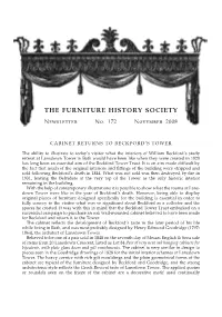 Cabinet Returns to Beckford's Tower