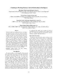 Chunking in Working Memory and Its Relationship to Intelligence