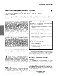Gallbladder and Sphincter of Oddi Disorders Peter B