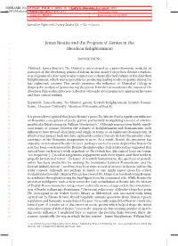 James Beattie and the Progress of Genius in the Aberdeen Enlightenment 3