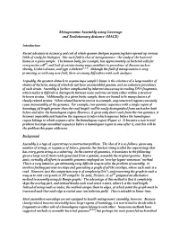 Metagenomic Assembly Using Coverage and Evolutionary Distance (MACE)