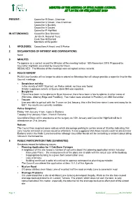 Minutes of the Meeting of Styal Parish Council at 7.30 Pm on 6Th January 2020
