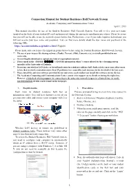 Connection Manual for Student Residence Hall Network System
