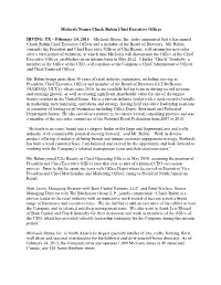 Michaels Names Chuck Rubin Chief Executive Officer IRVING, TX